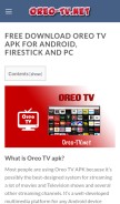 How oreo-tv.net looks like on a mobile device such as an iPhone.