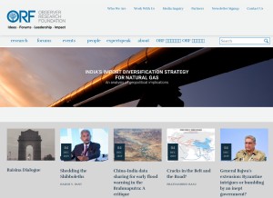 How orfonline.org looks like on a tablet such as an iPad.