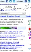 How organic-chemistry.org looks like on a mobile device such as an iPhone.