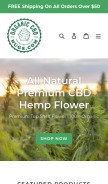 How organiccbdnugs.com looks like on a mobile device such as an iPhone.