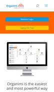 How organimi.com looks like on a mobile device such as an iPhone.