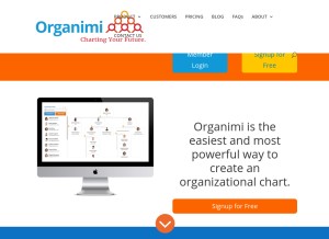 How organimi.com looks like on a tablet such as an iPad.