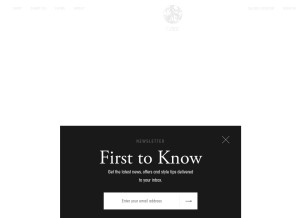 How oribe.com looks like on a tablet such as an iPad.