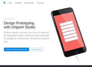 How origami.design looks like on a tablet such as an iPad.