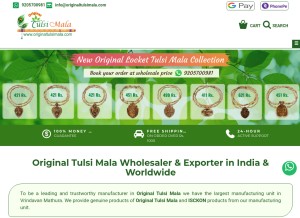 How originaltulsimala.com looks like on a tablet such as an iPad.
