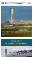 How orlandoairports.net looks like on a mobile device such as an iPhone.