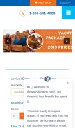 How orlandovacation.com looks like on a mobile device such as an iPhone.