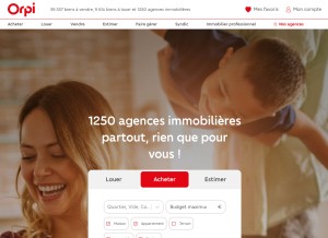 How orpi.com looks like on a tablet such as an iPad.