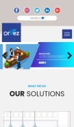 How ortezinfotech.in looks like on a mobile device such as an iPhone.