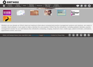 How ortho2.com looks like on a tablet such as an iPad.