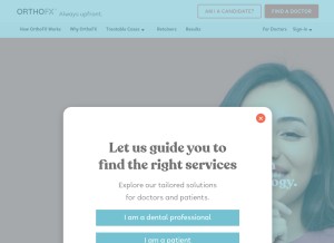 How orthofx.com looks like on a tablet such as an iPad.