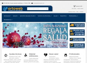 How ortoweb.com looks like on a tablet such as an iPad.