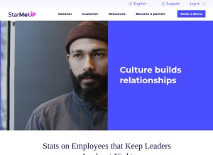 How os.starmeup.com looks like on a tablet such as an iPad.