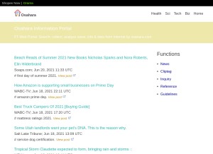 How osahara.com looks like on a tablet such as an iPad.