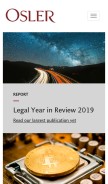 How osler.com looks like on a mobile device such as an iPhone.