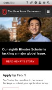 How osu.edu looks like on a mobile device such as an iPhone.