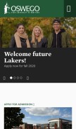 How oswego.edu looks like on a mobile device such as an iPhone.