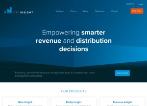 How otainsight.com looks like on a tablet such as an iPad.
