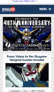 How otakuusamagazine.com looks like on a mobile device such as an iPhone.