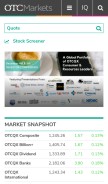 How otcmarkets.com looks like on a mobile device such as an iPhone.