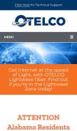 How otelco.com looks like on a mobile device such as an iPhone.