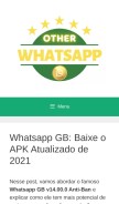 How otherwhatsapp.com looks like on a mobile device such as an iPhone.