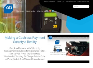 How otiglobal.com looks like on a tablet such as an iPad.