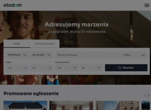 How otodom.pl looks like on a tablet such as an iPad.