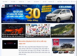 How otosaigon.com looks like on a tablet such as an iPad.