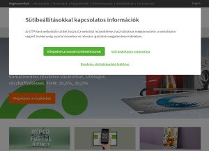 How otpbank.hu looks like on a tablet such as an iPad.