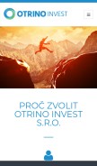 How otrinoinvest.cz looks like on a mobile device such as an iPhone.