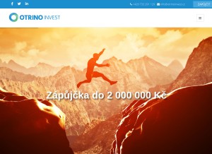 How otrinoinvest.cz looks like on a tablet such as an iPad.