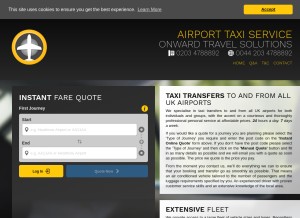 How ots-system.net looks like on a tablet such as an iPad.