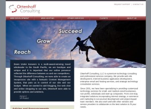 How ottenhoff.net looks like on a tablet such as an iPad.