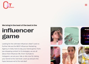 How ottinfluence.com looks like on a tablet such as an iPad.