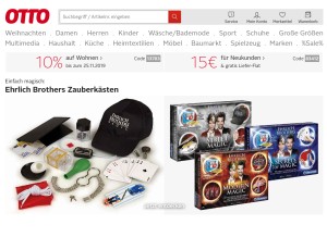 How otto.de looks like on a tablet such as an iPad.