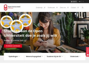 How ou.nl looks like on a tablet such as an iPad.