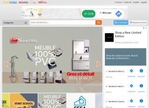 How ouedkniss.com looks like on a tablet such as an iPad.