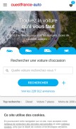 How ouestfrance-auto.com looks like on a mobile device such as an iPhone.