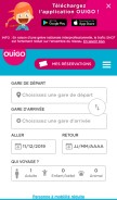 How ouigo.com looks like on a mobile device such as an iPhone.