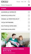 How ouka.fi looks like on a mobile device such as an iPhone.