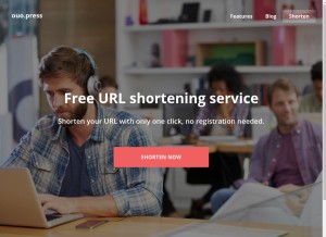 How ouo.press looks like on a tablet such as an iPad.