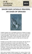 How ourcatholicprayers.com looks like on a mobile device such as an iPhone.