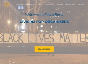 How ourpowerbase.net looks like on a tablet such as an iPad.