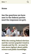 How ourrighttoknow.ca looks like on a mobile device such as an iPhone.