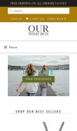How ourwishbox.com looks like on a mobile device such as an iPhone.