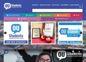 How oustudents.com looks like on a tablet such as an iPad.