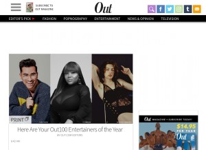 How out.com looks like on a tablet such as an iPad.