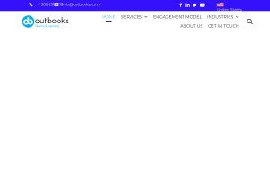How outbooks.com looks like on a tablet such as an iPad.
