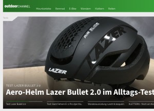 How outdoorchannel.de looks like on a tablet such as an iPad.